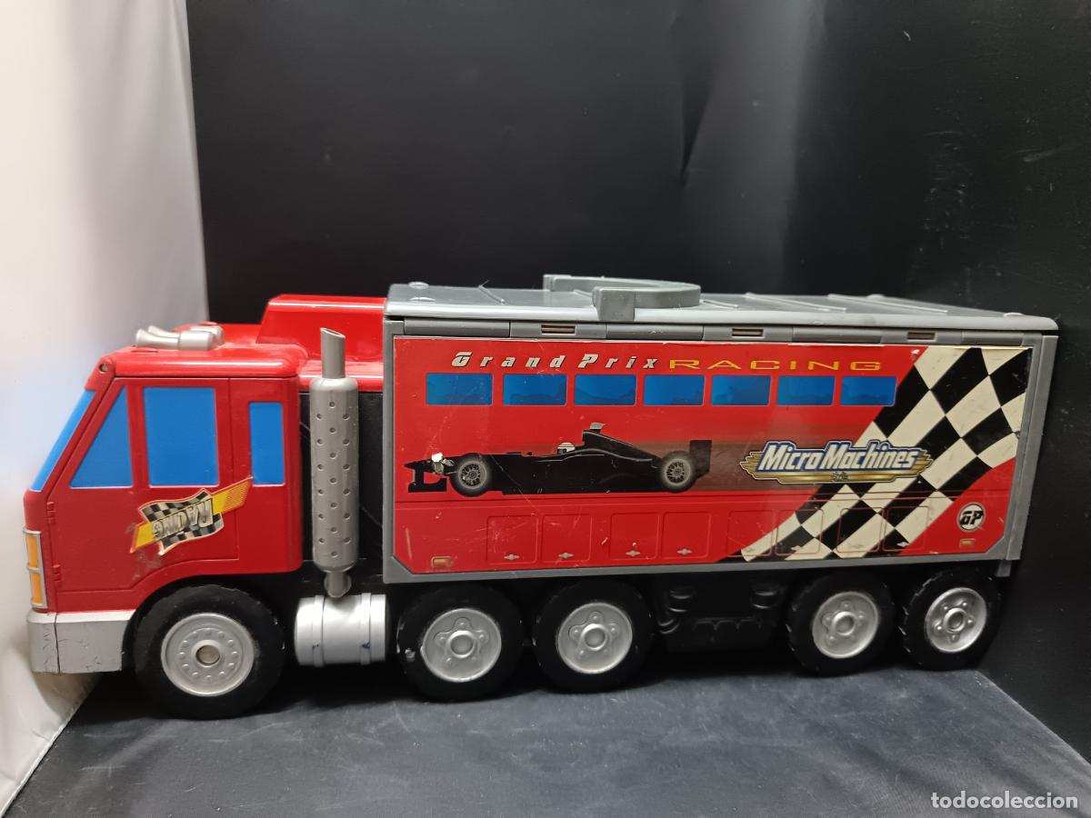 Coches a escala: CAMI&Oacute;N Micro Machines Grand Prix Racing Formula 1 de Hasbro 1999 - Pista Mide 55x56 centimetros