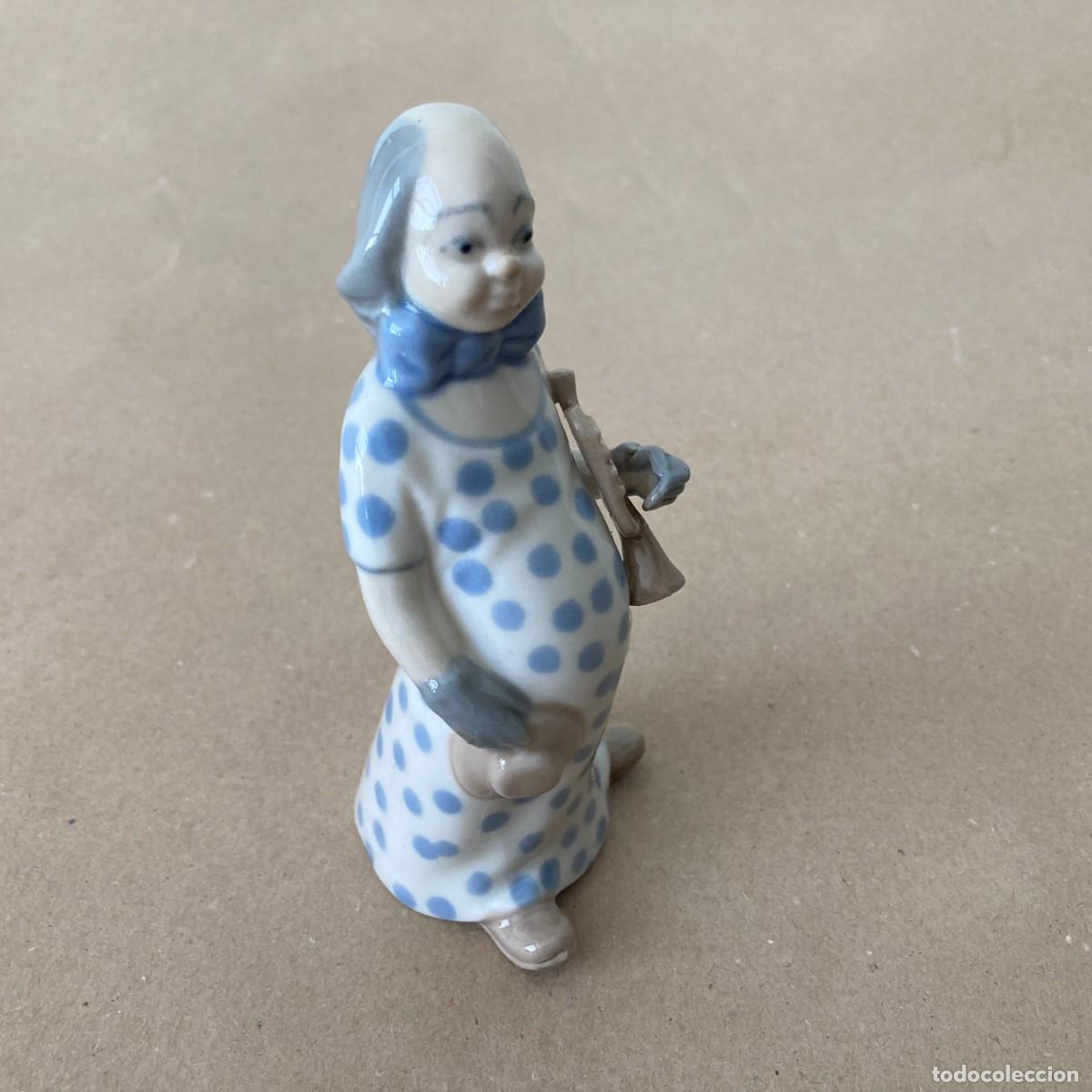Coches a escala: FIGURA PORCELANA PAYASO CON TROMPETA - CLEAN SPAIN - MADE IN SPAIN