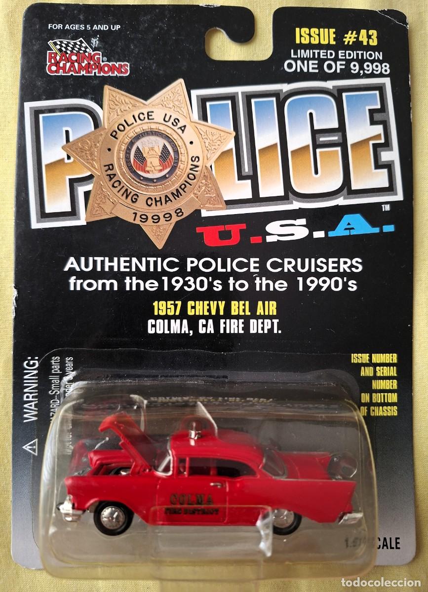 Coches a escala: Racing Champions 1957 Chevy Bel Air Fire Dept. escala 1:66
