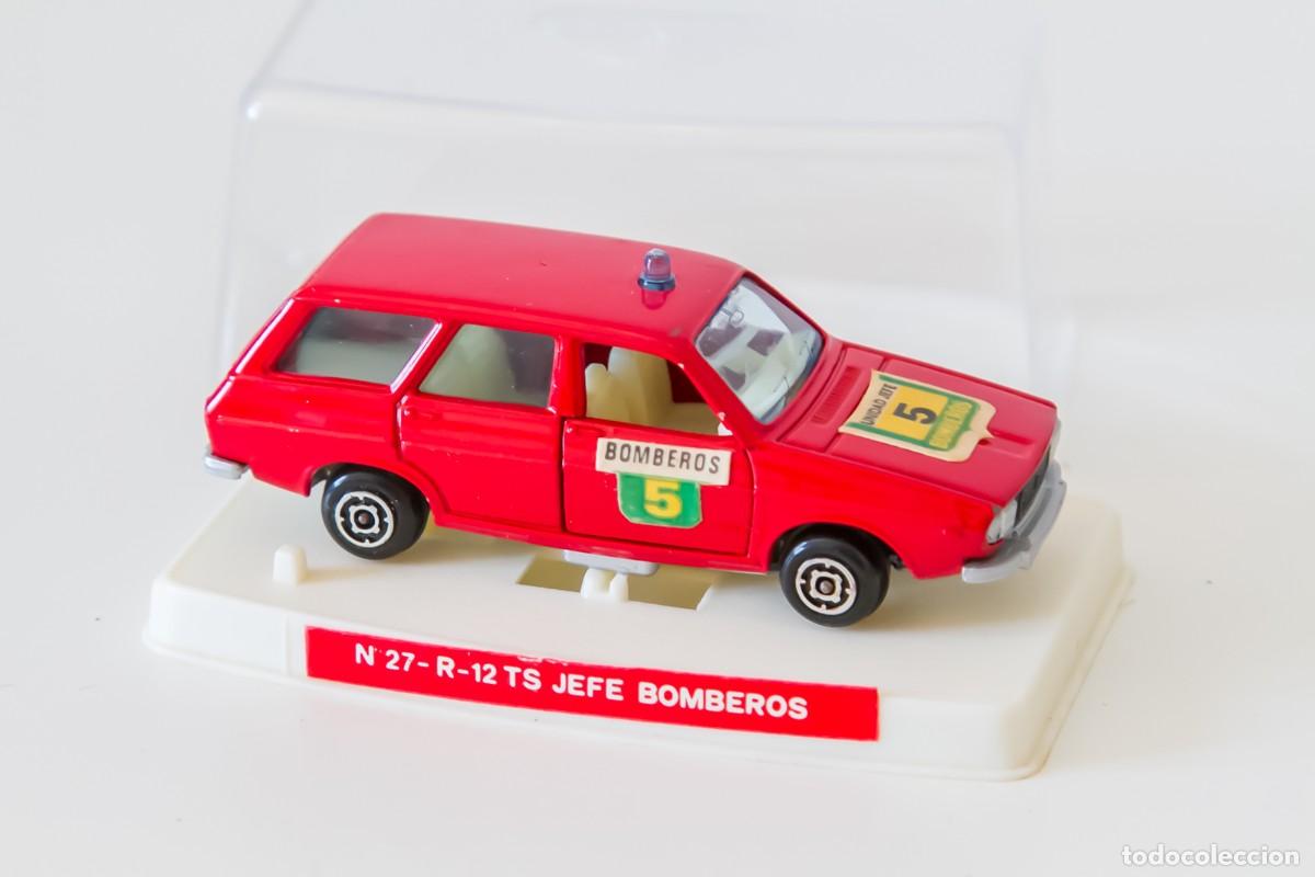 Coches a escala: Coche miniatura Guisval Renault 12 TS Jefe Bomberos 27