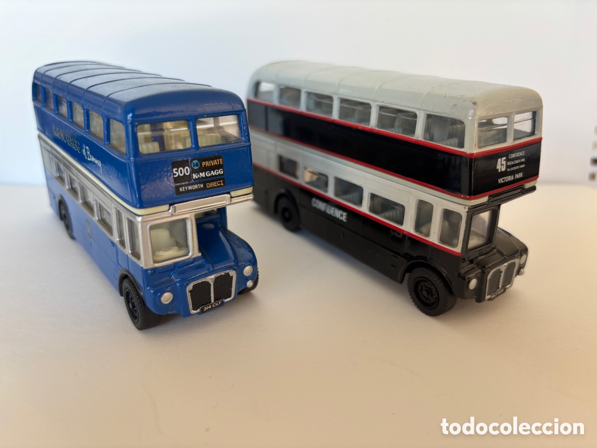 Coches a escala: Lote autobuses Corgi dos pisos