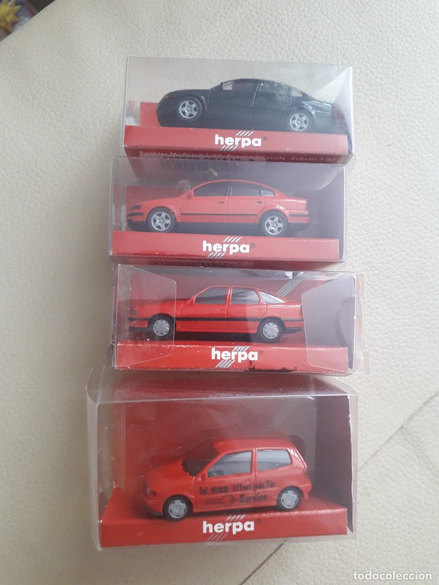 Coches a escala: Coches en miniatura. Escala 1:87 Herpa. 4 ud.