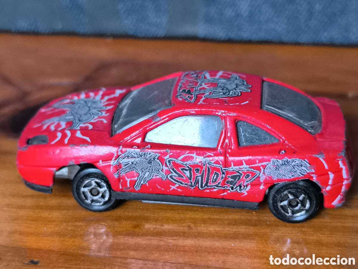 Coches a escala: FIAT COUP&Eacute; SPIDER - MAJORETTE N&ordm; 201 / 02 MONSTERS SERIES - ESCALA 1:58 COCHE AUTO ROJO 201/02