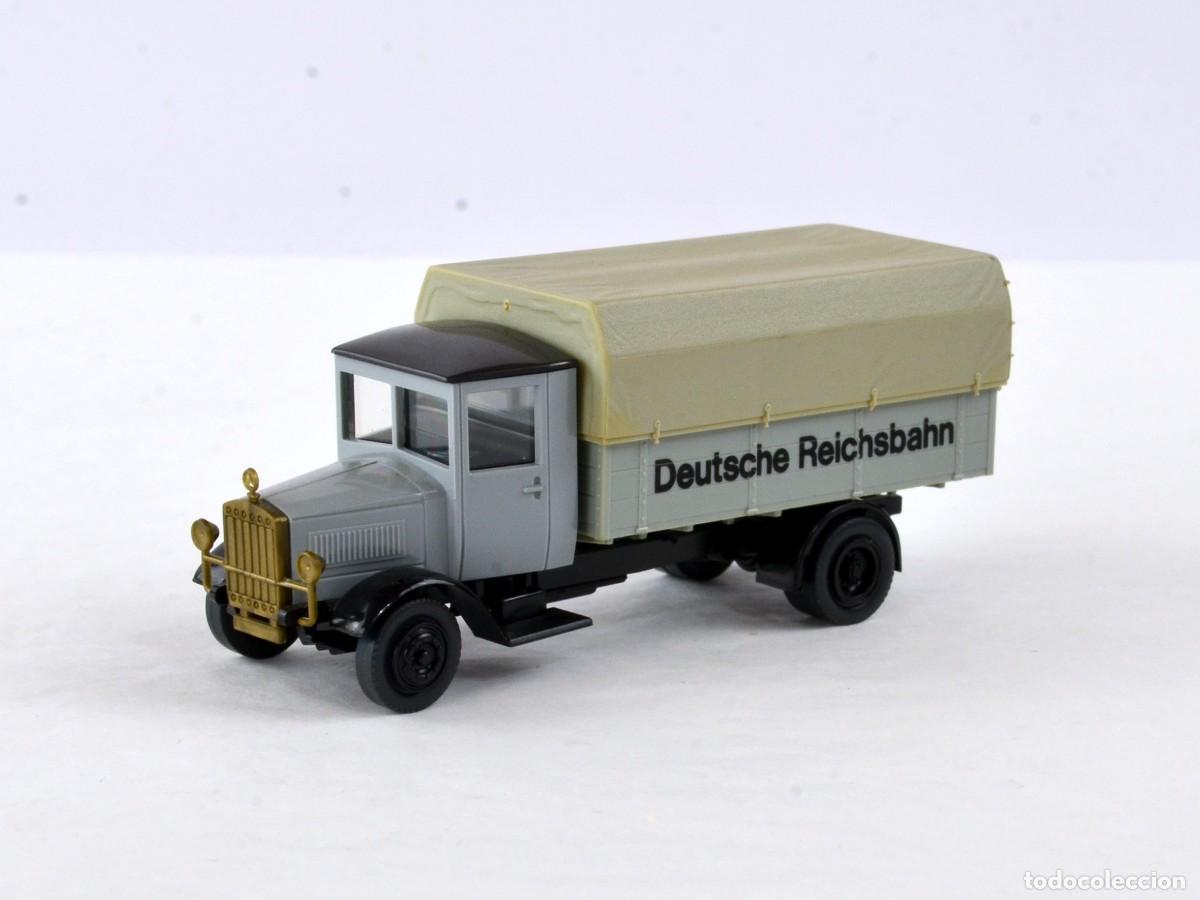 Coches a escala: Roskopf Escala H0 1:87 1006 Cami&oacute;n Mercedes Benz L5 1931 Deutsche Reichsbahn
