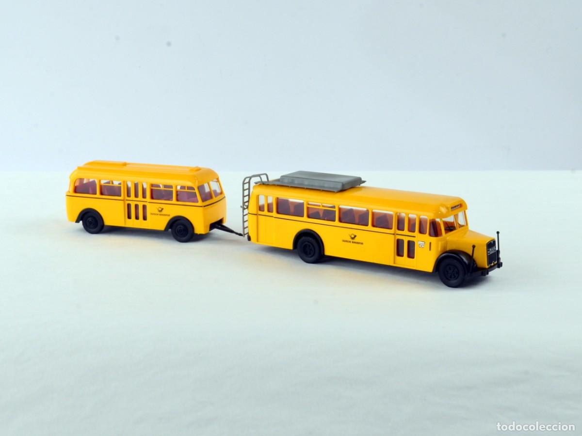 Coches a escala: Brekina Escala 1:87 H0 Autob&uacute;s MAN MKn630 con Remolque Orion DBP
