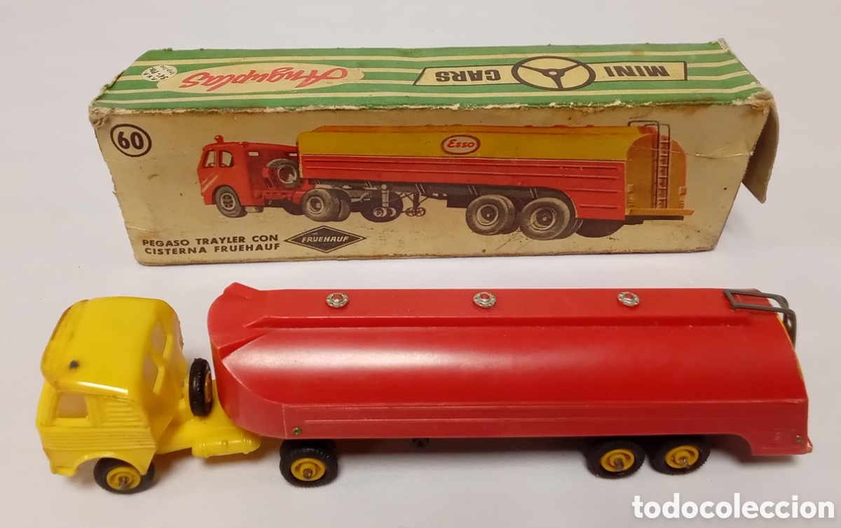Coches a escala: Pegaso Cisterna Fruehauf n&ordm;60 pl&aacute;stico esc 1/86 H0 Anguplas Mini cars