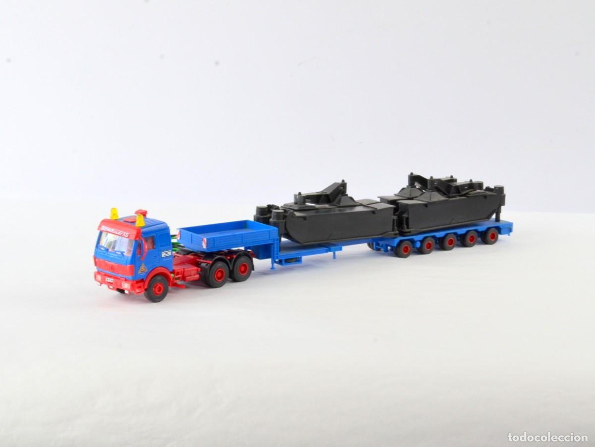 Coches a escala: Kibri Escala 1:87 H0 Mercedes Benz NG Transportes Pesados Schmidbauer Pies de Gr&uacute;a de Celos&iacute;a