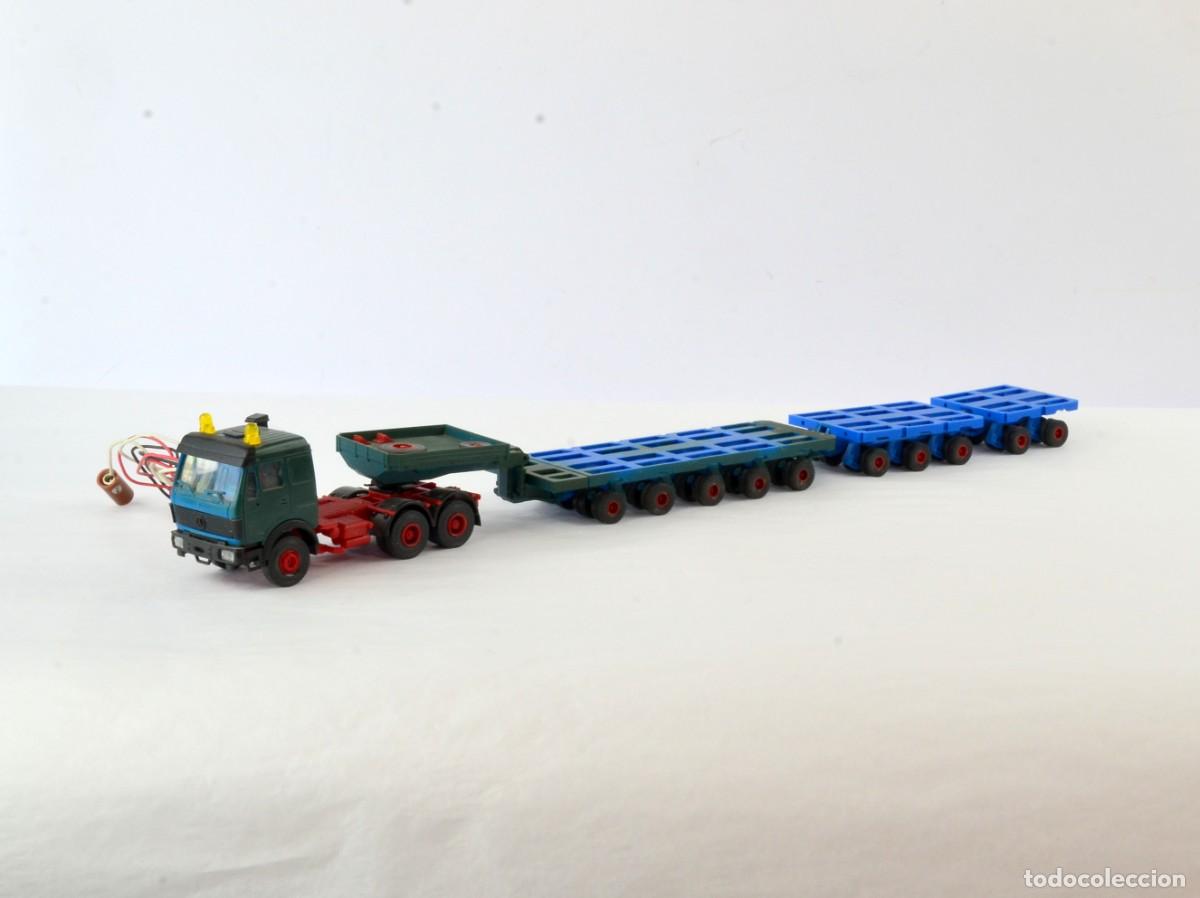 Coches a escala: Kibri Escala 1:87 H0 Cabeza Tractora Mercedes Benz NG con Semirremolque Schmidbauer 10 Ejes