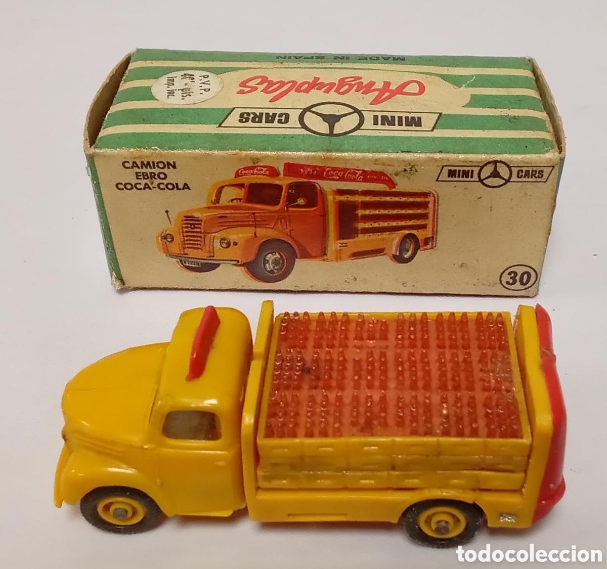 Coches a escala: Cami&oacute;n Ebro Coca Cola n&deg;30 pl&aacute;stico esc 1/86 H0 Anguplas Mini cars