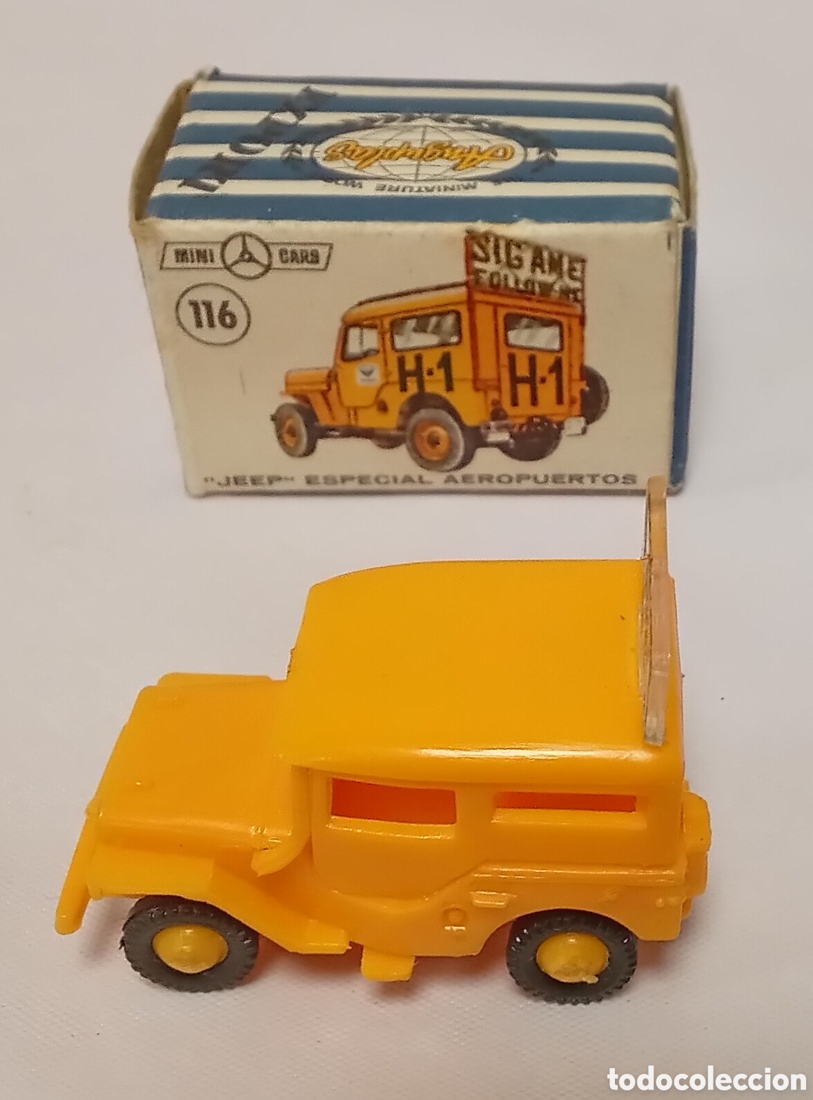 Coches a escala: Jeep Especial Areropuerto n&deg;116 pl&aacute;stico esc 1/86 H0 Anguplas Mini cars