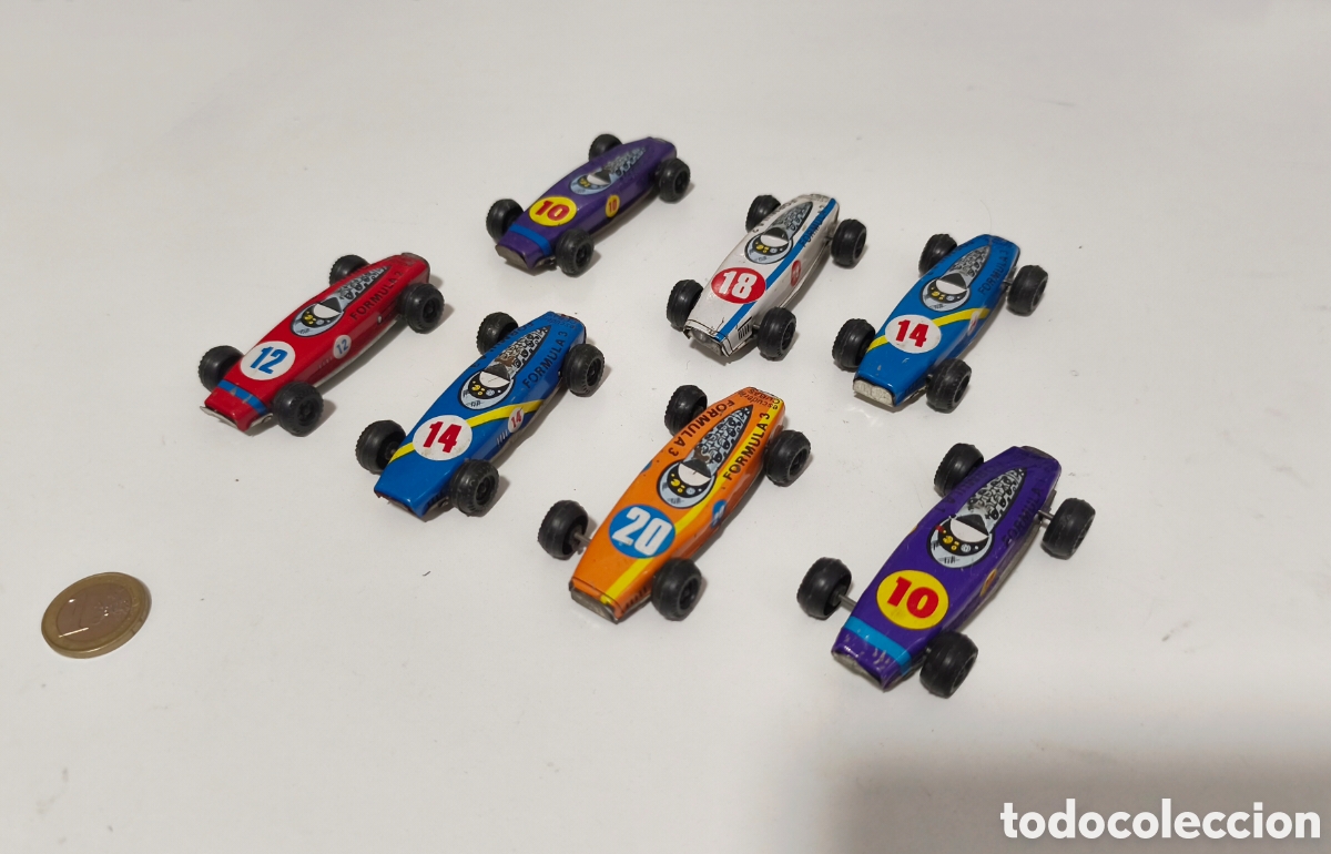 Coches a escala: Lote 7 coches de chapa