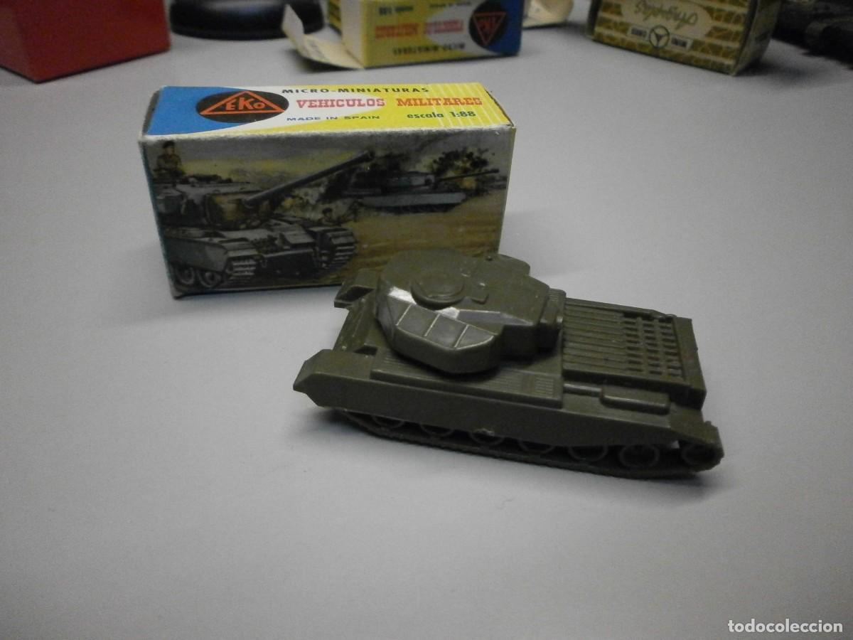 Coches a escala: micro miniaturas eko 1:88 vehiculos militares con caja centurion 3 gran breta&ntilde;a