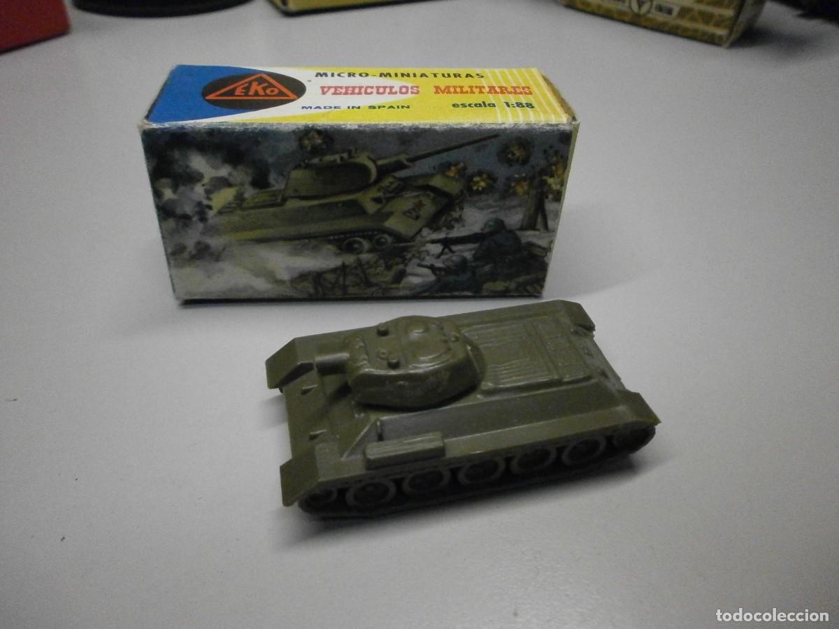 Coches a escala: micro miniaturas eko 1:88 vehiculos militares con caja t-34 76 rusia