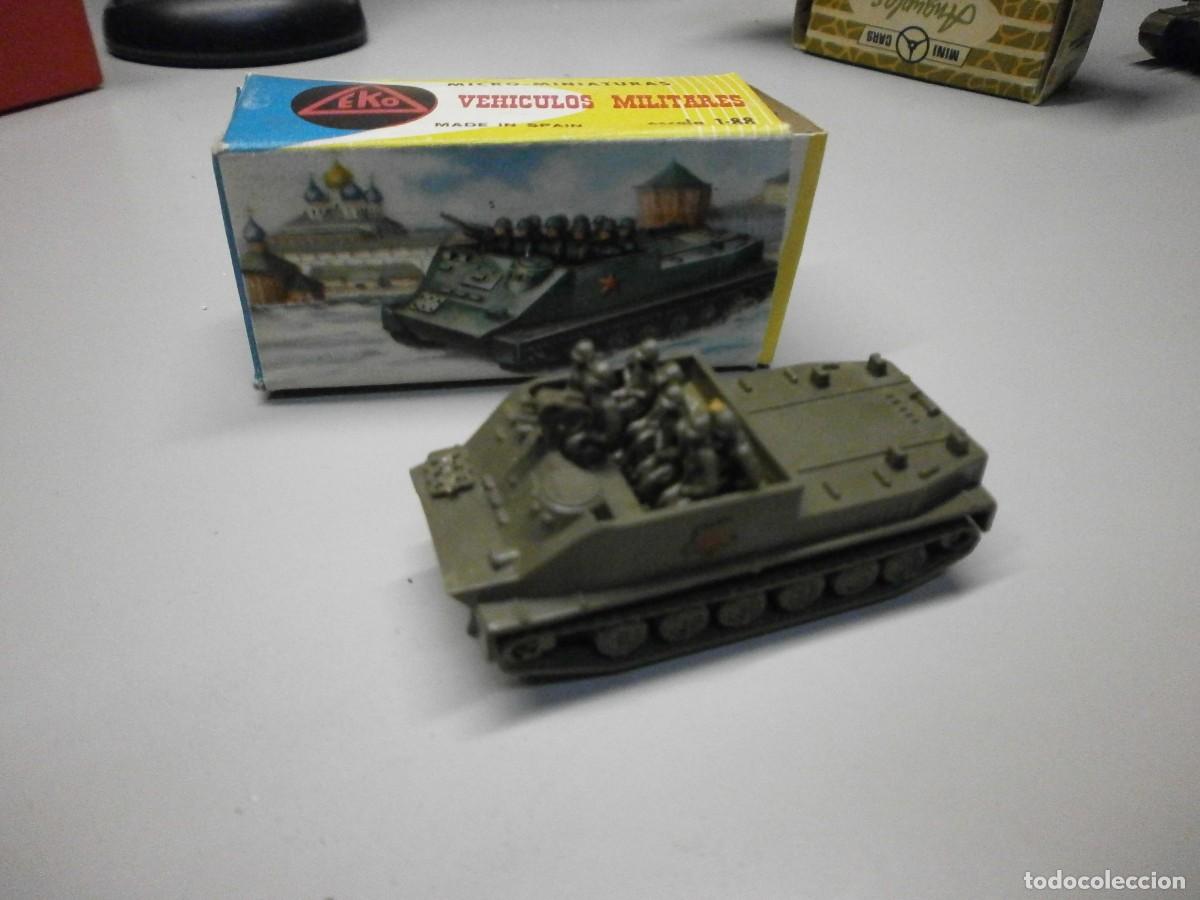 Coches a escala: micro miniaturas eko 1:88 vehiculos militares con caja btr 50 transporte union sovietica