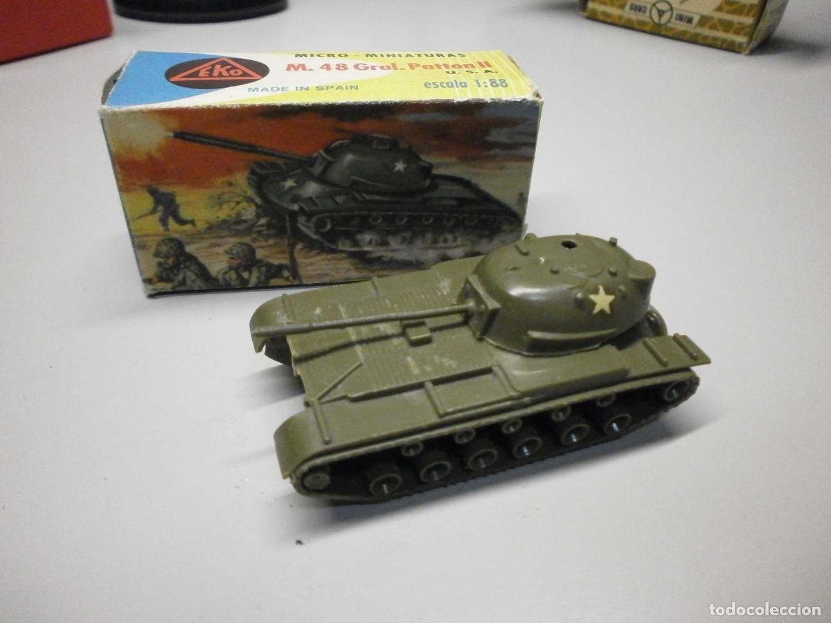 Coches a escala: micro miniaturas eko 1:88 vehiculos militares con caja m-48 gral patton ii usa