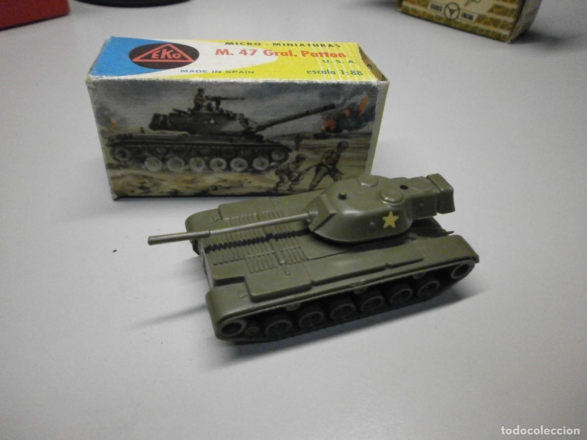 Coches a escala: micro miniaturas eko 1:88 vehiculos militares con caja m.47 gral patton usa