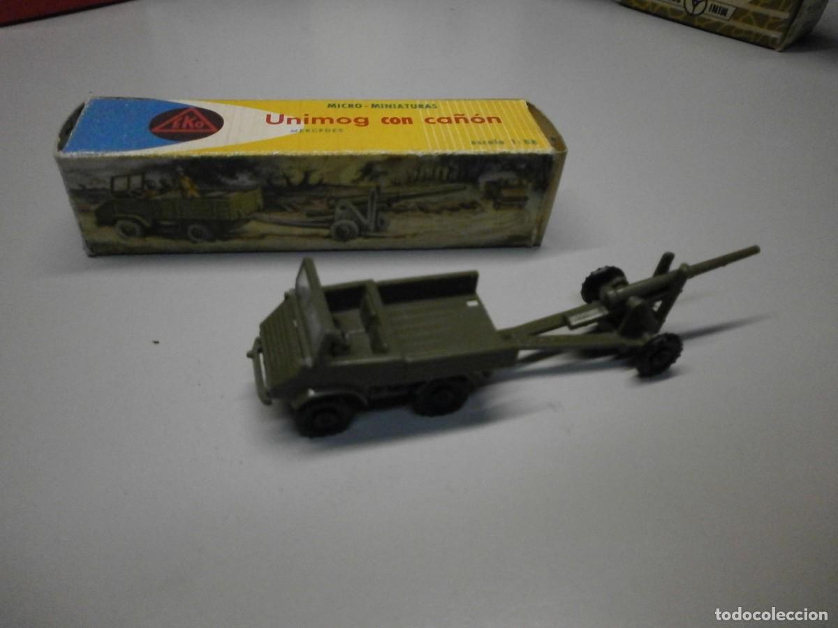 Coches a escala: micro miniaturas eko 1:88 vehiculos militares con caja unimog mercedes