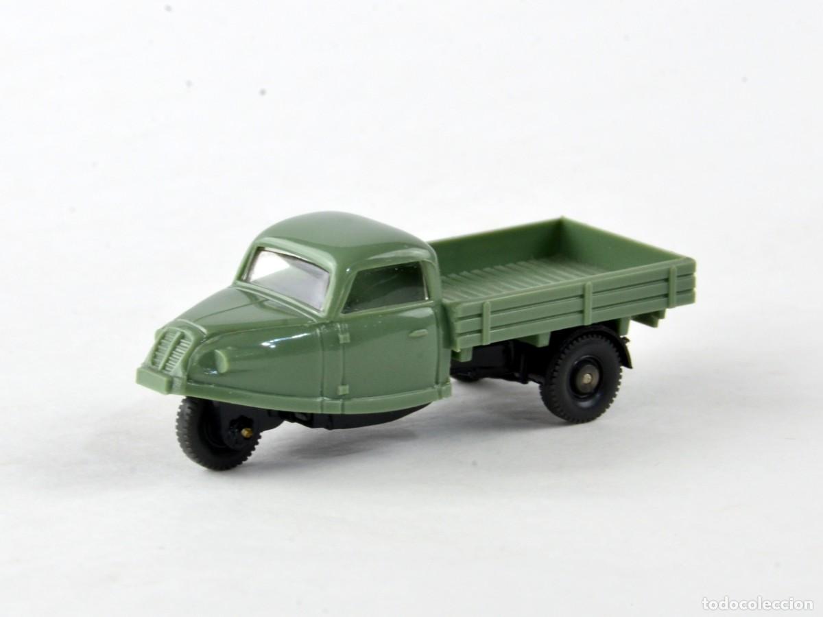Coches a escala: Wiking Escala 1:87 H0 Motocarro Goliath Goli Azul Impecable con Caja