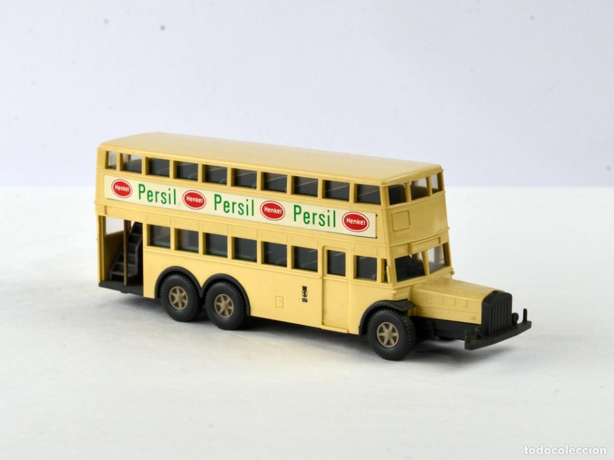Coches a escala: Wiking Escala 1:87 H0 Autob&uacute;s Doble Piso B&uuml;ssing D38 A&ntilde;os 30 Berlin Persil Impecable con Caja