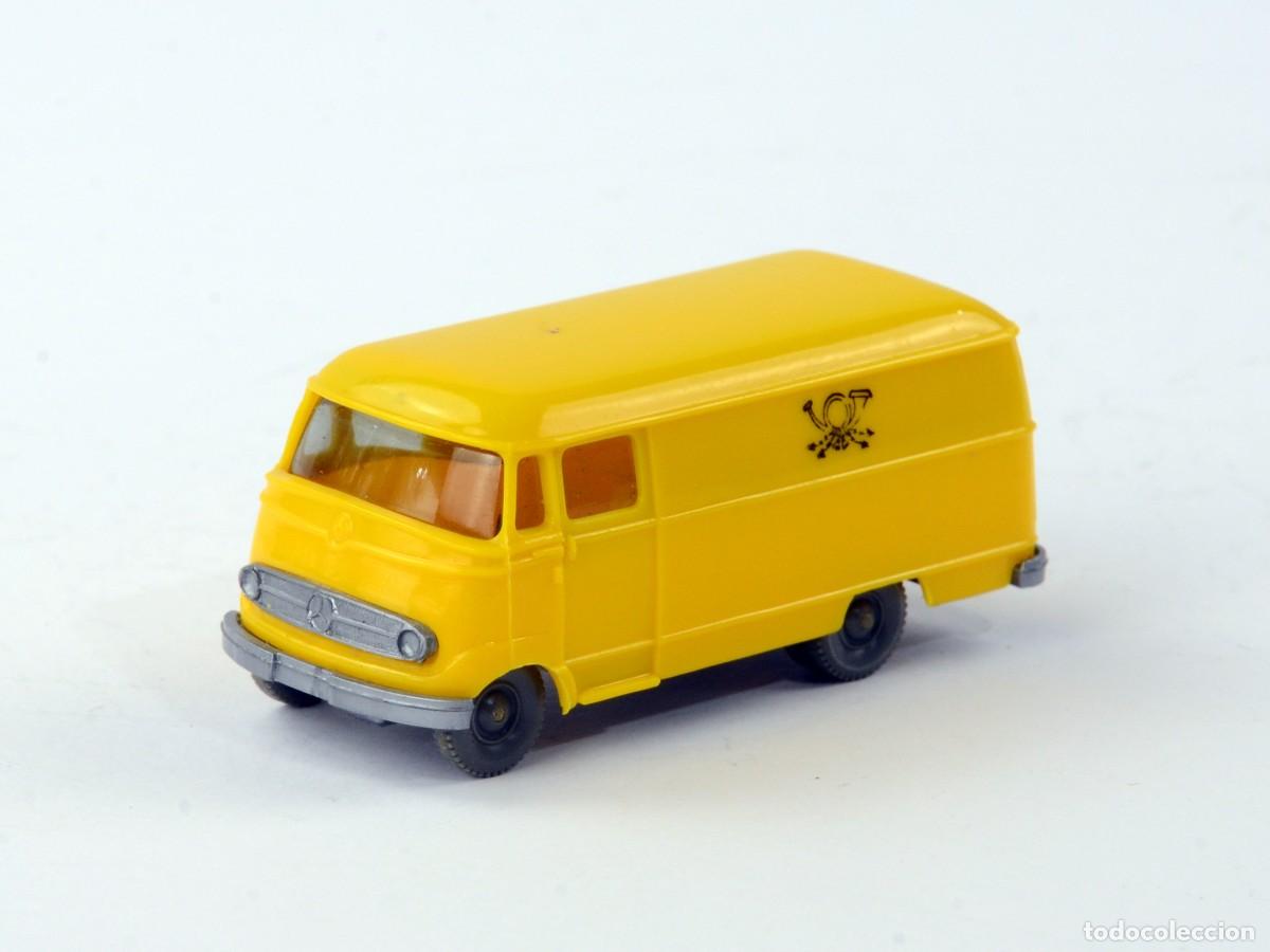Coches a escala: Wiking Escala 1:87 H0 Antigua Furgoneta Mercedes Benz L319 Correos 1960 - 67