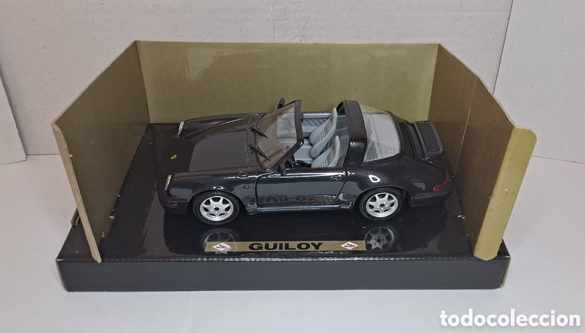Coches a escala: GUILOY. PORSCHE 911 TARGA. ESCALA 1/20. MAJESTIC. NUEVO EN CAJA. SIN ESTRENAR. COLOR NEGRO.