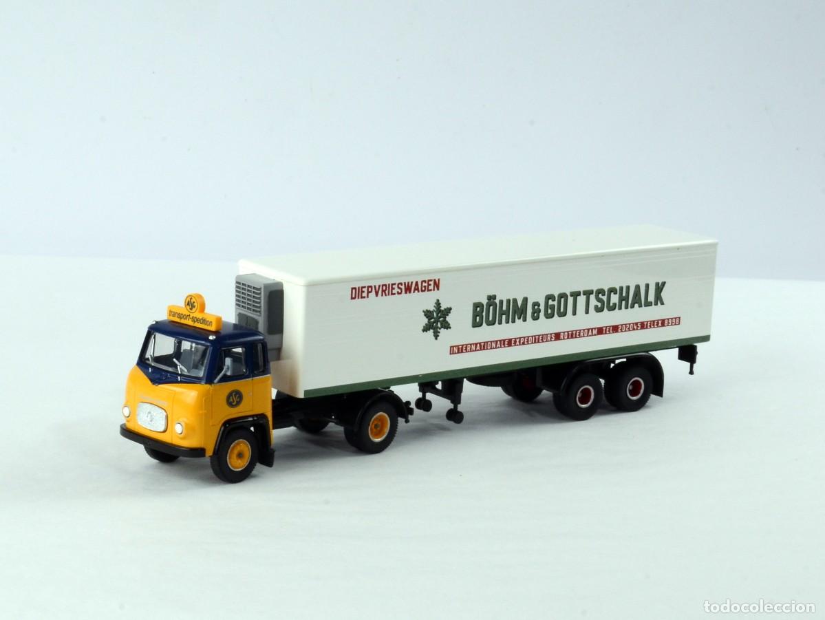 Coches a escala: Brekina Escala 1:87 H0 Cami&oacute;n Articulado Scania LB76 ASG / B&ouml;hm & Gottschalk Diepvrieswagen NL
