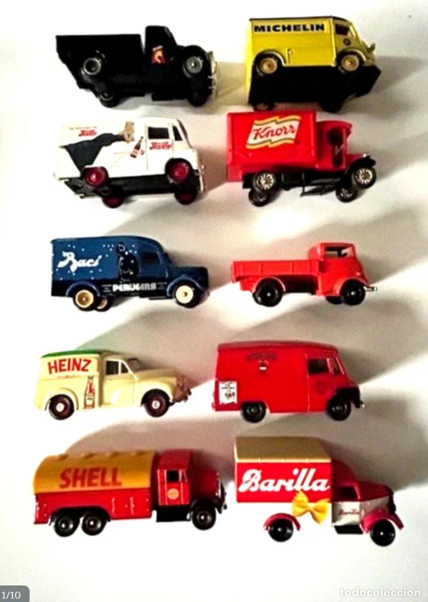 Coches a escala: Lledo Days Gone &ndash; Lote de 10 veh&iacute;culos publicitarios: Shell, Michelin, Barilla, Heinz y otros