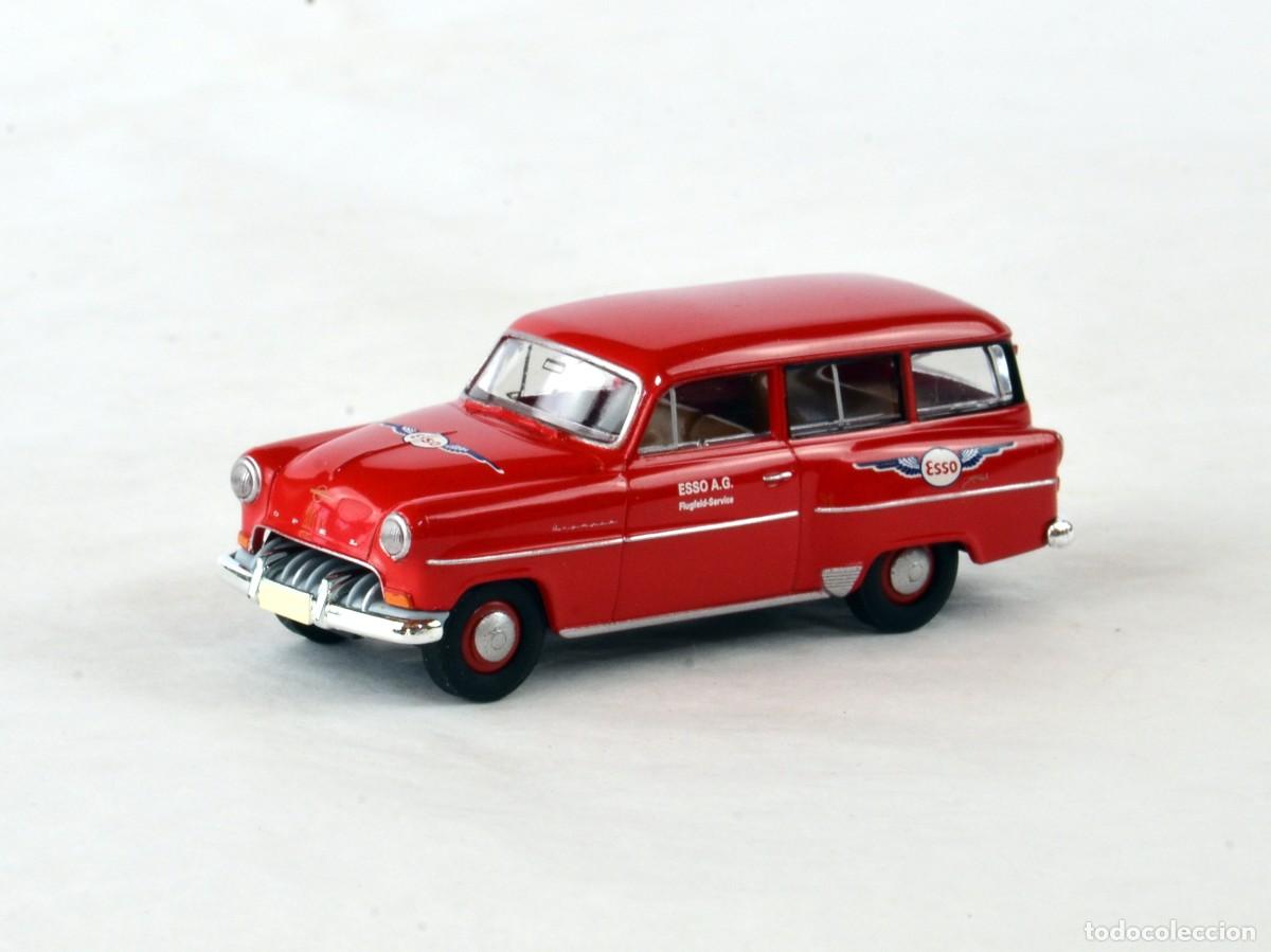 Coches a escala: Brekina TD Escala 1:87 H0 Opel Olympia Rekord Caravan Esso Impecable con Caja