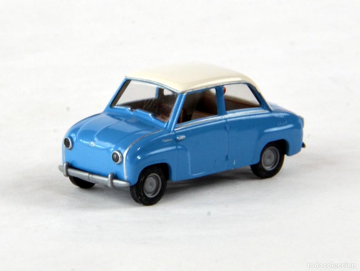 Coches a escala: Brekina TD Escala 1:87 H0 Glas Goggomobil Azul Impecable con Caja