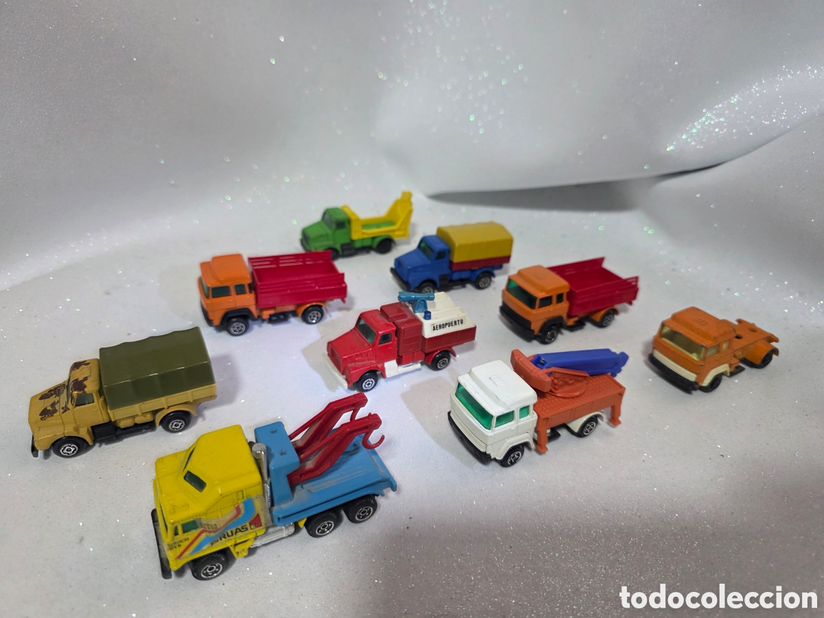Coches a escala: Lote nueve vehiculos guisval camiones
