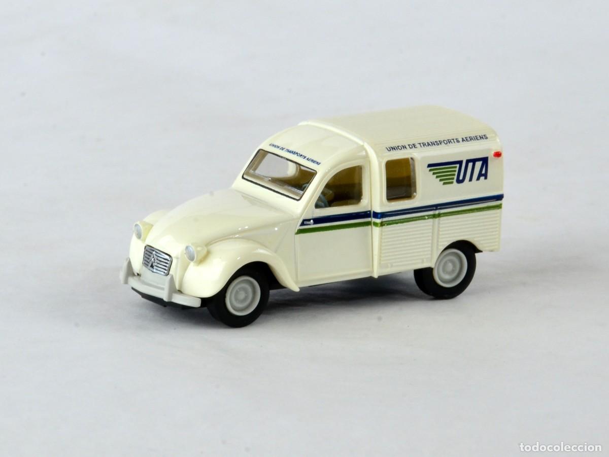 Coches a escala: Brekina TOP Escala 1:87 H0 Citro&euml;n 2CV Furgoneta UTA Impecable con Caja