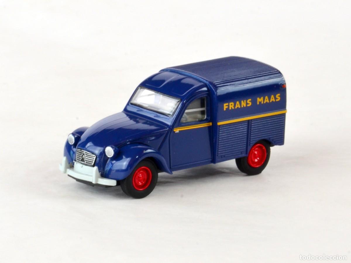 Coches a escala: Brekina TD Escala 1:87 H0 Citro&euml;n 2CV Furgoneta Frans Maas Impecable con Caja
