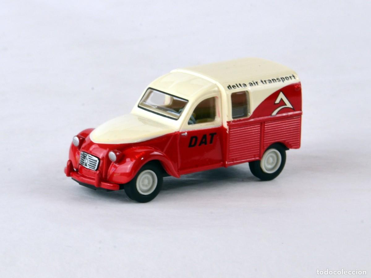 Coches a escala: Brekina Escala 1:87 H0 Citro&euml;n 2CV Furgoneta DAT Impecable con Caja