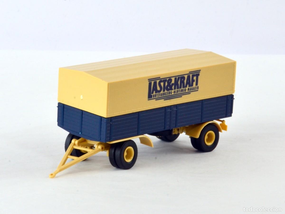 Coches a escala: Brekina Escala 1:87 H0 Remolque 2 Ejes Impecable con Caja