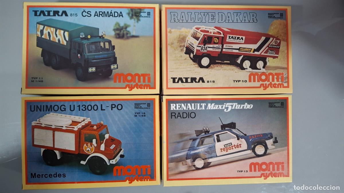 Coches a escala: Lote de cuatro maquetas de Monti System a 1/48