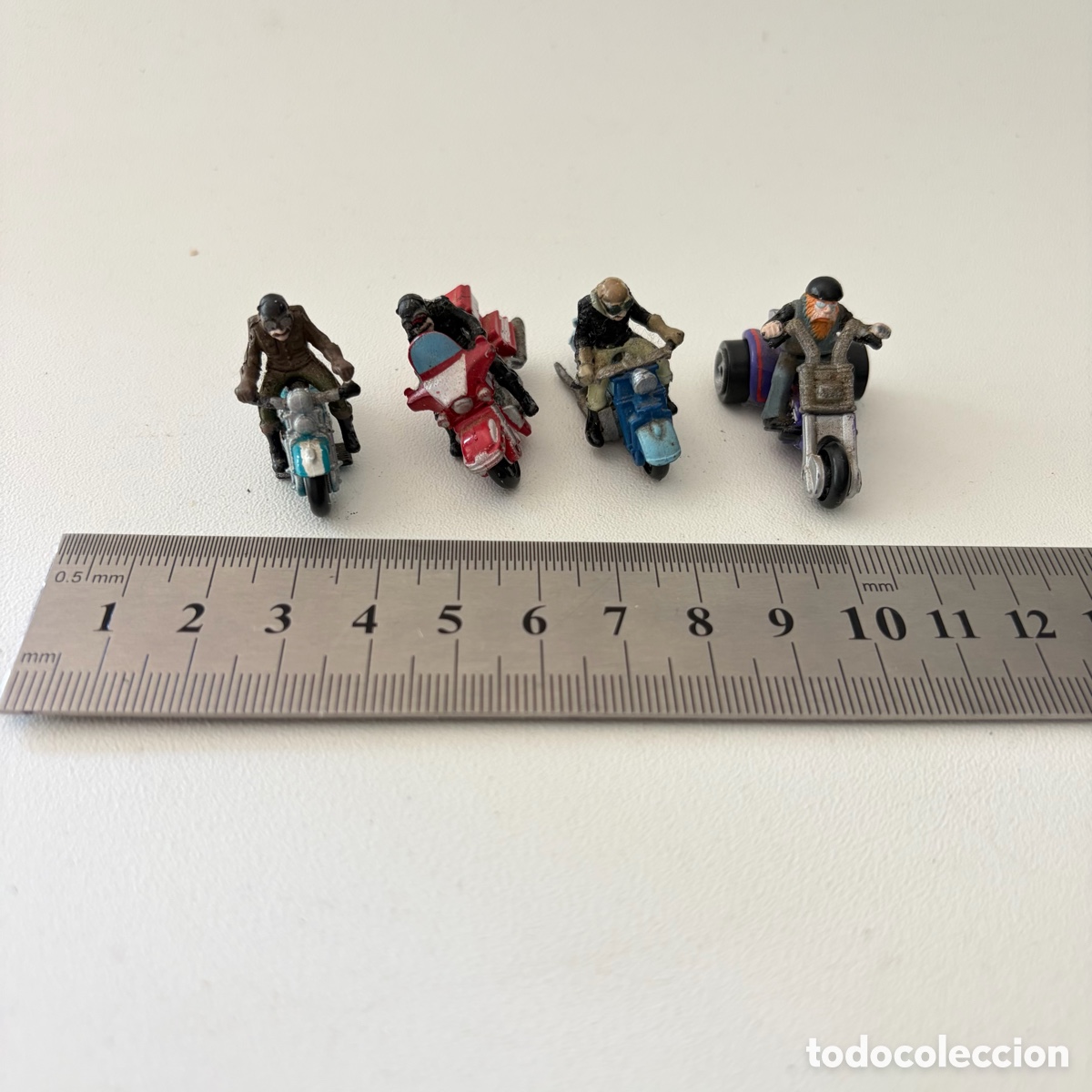 Coches a escala: lote 4 motos micro machines galoob hasbro harley davidson indian biker mice micromachines