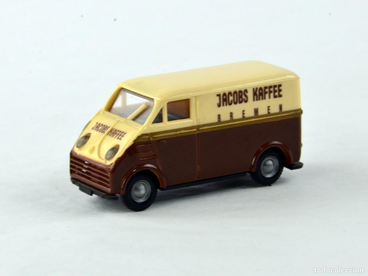 Model Cars: Pralin&eacute; Escala 1:87 H0 DKW F89L Furgoneta Jacobs Kaffee
