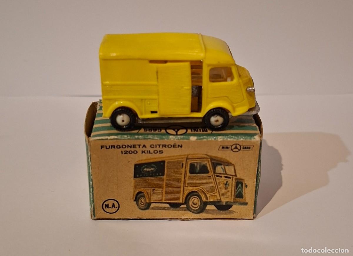 Coches a escala: FURGONETA CITROEN 1200 CON CAJA, ANGUPLAS MINICARS N&ordm; 117 N.A. ESCALA 1/86 H0