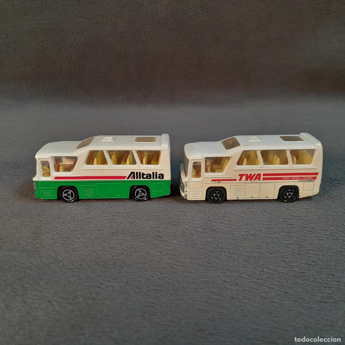 Auto in scala: CH-351. LOTE DE DOS MINIBUSES PUBLICITARIOS. MAJORETTE. 1978
