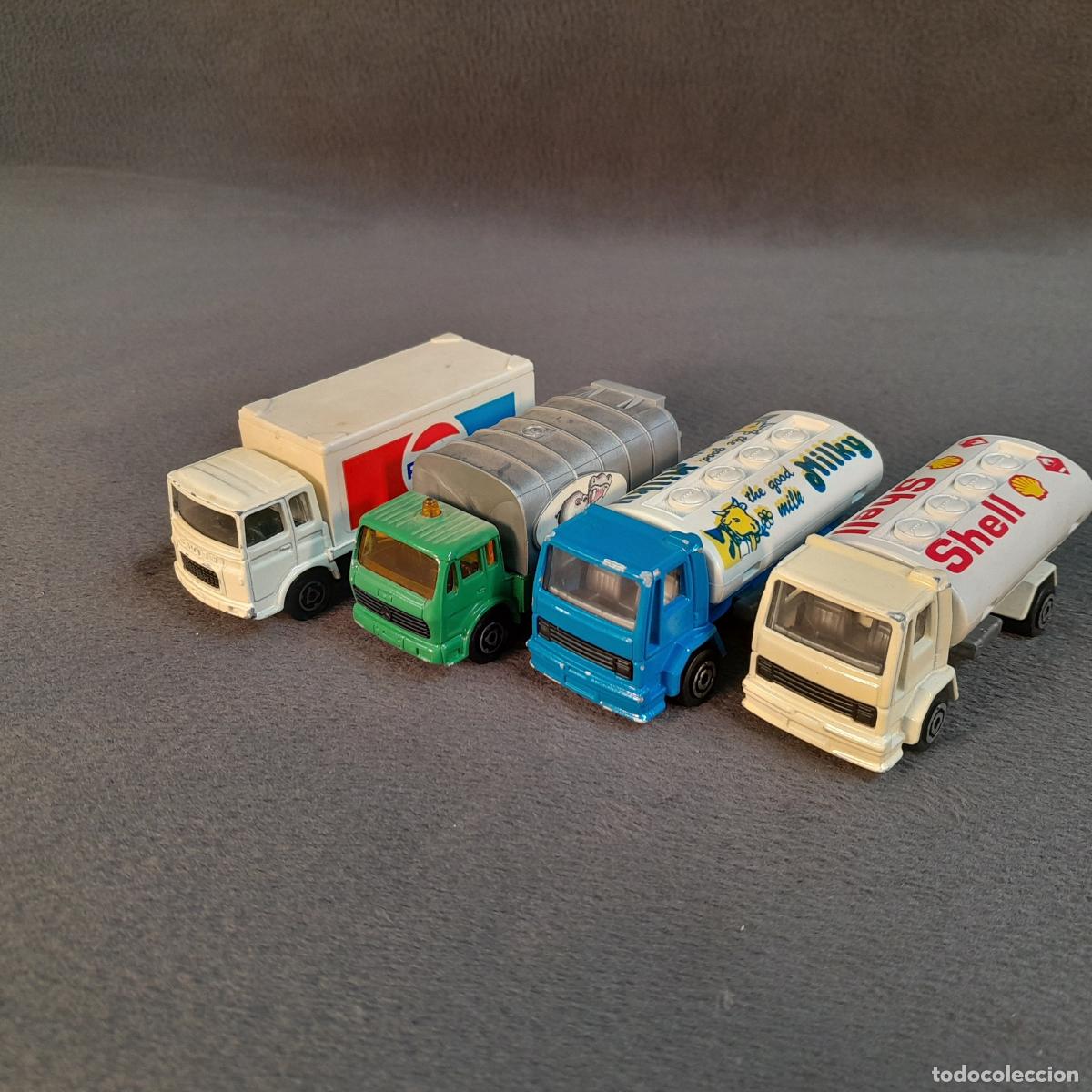 Modellautos: CH-339. LOTE CAMIONES PUBLICITARIOS Y DE SERVICIOS MAJORETTE. MAJORETTE. 1980