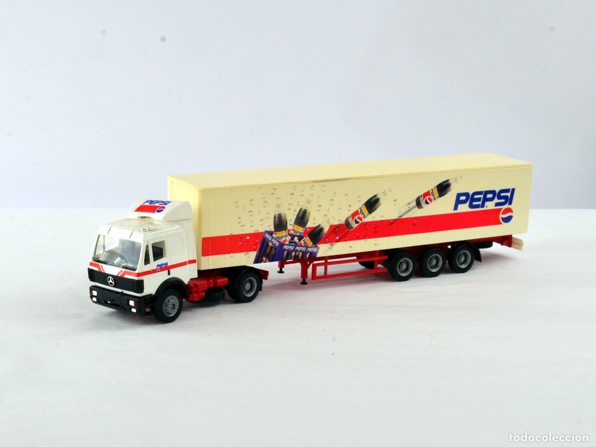 Modellautos: Herpa Escala 1:87 H0 Mercedes Benz SK Articulado Pepsi