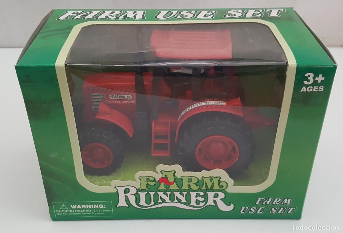 Carros em escala: TRACTOR DE JUGUETE FARMER EXPRESS POWER ROJO, FARM RUNNER, NUEVO EN CAJA 18 CM LARGO, PL&Aacute;STICO