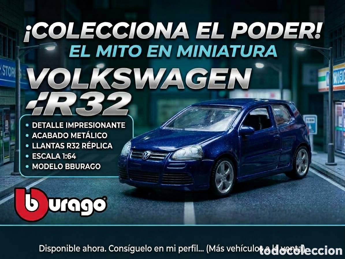 Coches a escala: BBURAGO - Volkswagen R32