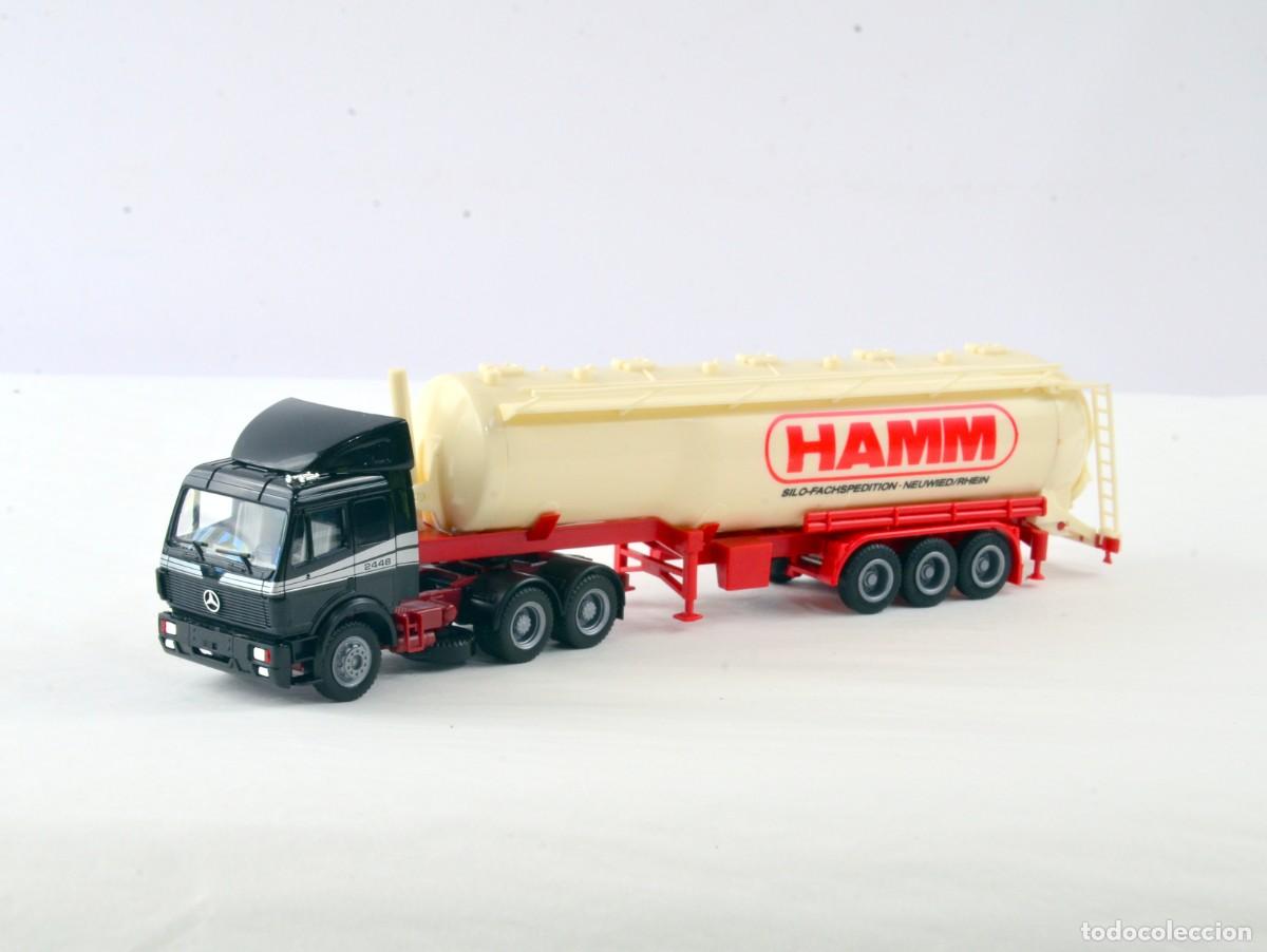 Coches a escala: Herpa Escala H0 1:87 Cami&oacute;n Articulado Silo Volvo F10 Hamm Impecable con Caja