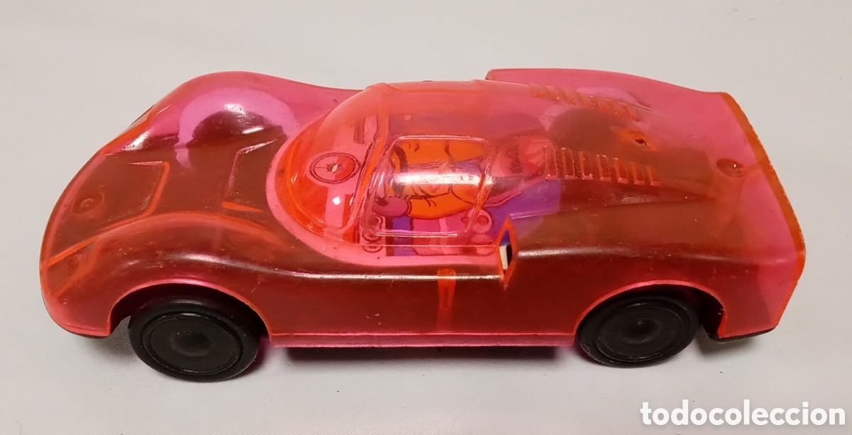 Coches a escala: Porsche Carrera 6 Rosa Transparente Sin Marca 1960s
