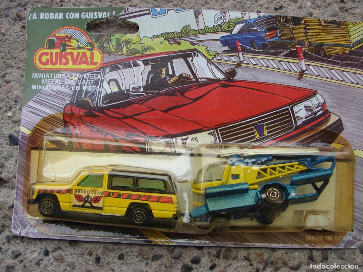 Coches a escala: COCHE PATROL DATSUN AEROCLUB CON REMOLQUE Y HELIC&Oacute;PTERO - GUISVAL