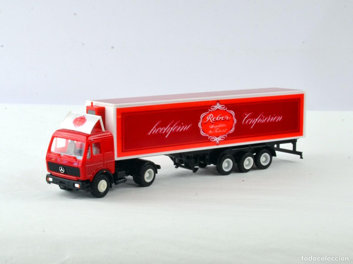 Coches a escala: Albedo Herpa Escala 1:87 H0 Cami&oacute;n Articulado Frigor&iacute;fico Mercedes Benz NG Reber