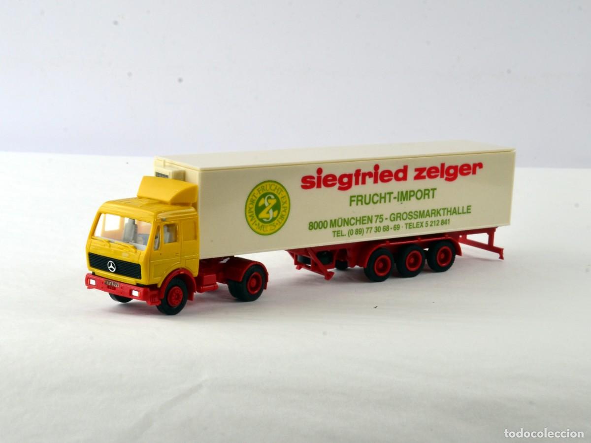 Coches a escala: Herpa Escala 1:87 H0 Cami&oacute;n Articulado Mercedes Benz NG Siegfried Zelger