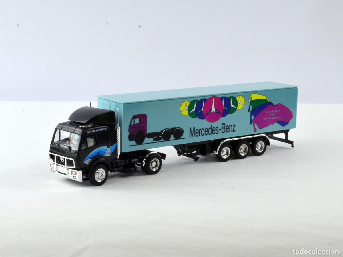 Coches a escala: Herpa Exklusiv Escala 1:87 H0 Cami&oacute;n Articulado Mercedes Benz SK Sch&uuml;co Impecable con Caja