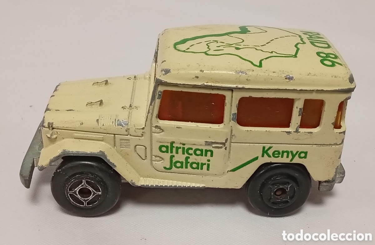 Coches a escala: Toyota 4x4 Africano safari Majorette 1:64 a&ntilde;os 80 Francia